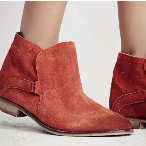 free people red booties